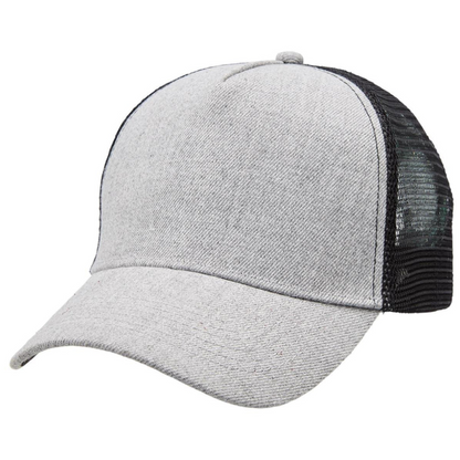 Mesh Trucker Cap Grey + Black